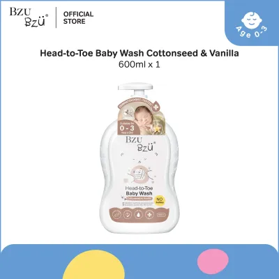 BZU BZU Head-to-Toe Baby Wash Cottonseed & Vanilla Bundle Deals (600ml)