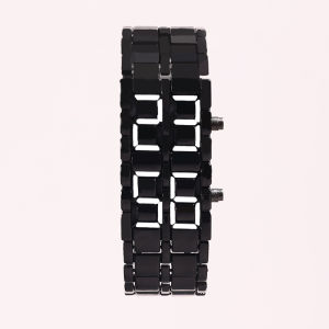 Hot sale LED lava watch fashion casual metal chain electronic watch