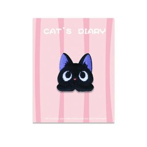 FWFHTP DIY Clothing Embroidery Patch Cartoon Cat Self Adhesive Down Jacket Fabric Patch Cute Clothes Repair Holes Badge Sticker Clothing Accessories