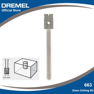 DREMEL 663 Glass Drilling Bit And Cutting Oil ( 6.4mm )