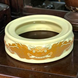 Bộ thờ men vàng ngà RỒNG VIỆT - Họa tiết Phúc Lộc Thọ độc đáo từ gốm Bát Tràng cho ban gia tiên.