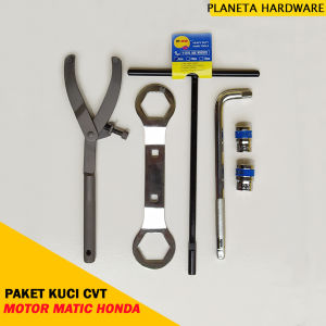 Paket Kunci CVT Motor Matic Honda / Treker / Kunci CVT / Kunci T8 / Kunci Pully / COD Bayar Di Tempat / Planet Hardware