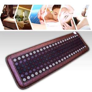 60*150cm Big Size Cool Jade Tourmaline Pad Electric Negative Ions Far Infrared Heating Therapy Sleeping Aids Mat Sofa Bed Mattress Full Body Massage Cushion Relax Sore Neck Back Lumbar Muslces Pain Relief