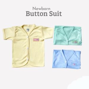 Baju Bayi Baru Lahir 6Pcs Lengan Pendek Kancing Warna SNI Super Premium