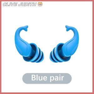 CISWGE ที่อุดหูซิลิโคนป้องกันเสียงรบกวนกันน้ำปลั๊กอุดหูสำหรับว่ายน้ำการนอนดำน้ำเล่นเซิร์ฟนุ่มสบายตัวป้องกันหูสำหรับว่ายน้ำ