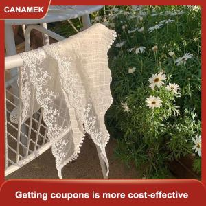 【CANAMEK】 Phong Cách Pháp Ren Hoa Mô Hình Tam Giác Khăn Headband Lolita Khăn Lụa Mũ Khăn Turban Phụ Kiện Tóc Thời Trang Của Phụ Nữ