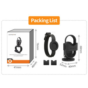 Sunnylife Magnetic Base Stand Angle Adjustable Foldable Desktop Bracket Mount with Silicone Strap For Insta360 Go 3S/Go 3 Camera