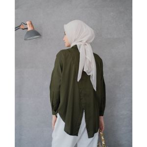 Nelka Katun shirt / atasan wanita / kemeja wanita oversais / kemeja linen oversized nelka/ baju wanita terbaru