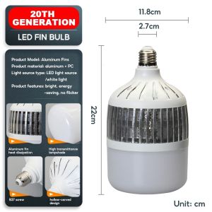 LED Bulb Light Highlight Waterproof E27 Bulb Fast Heat Dissipation Plastics Light Bulb LED Light 50W 100W 150W 200W Highlight Waterproof E27 Bulb Fast Heat Dissipation ABS