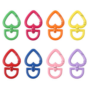 1/5 cái 27x4mm màu kẹo khóa lò xo Móc Khóa Trái tim tình yêu kẹp tôm hùm tự làm Keyring Dog chains Khóa Phụ Kiện Làm đồ trang sức
