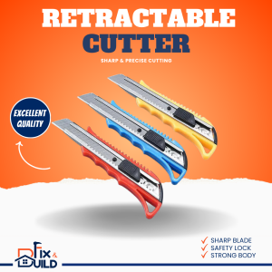 Heavy Duty Retractable Cutter Knife Sharp Utility Knife Blade