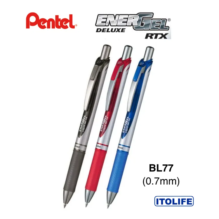 24 Pentel LR7-A Minen Schwarz 0,7mm – Schnelltrocknend Für EnerGel Xm Roller