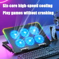 🔥【SG READY STOCK】🔥Laptop Notebook Cooling Pad Fan for 15.6 14 13 Inch Cooler with 6 Fans and 5 Adjustable Height Stand. 