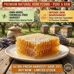Natural Honeycomb Chewable Honey Pure Raw Honey Fresh Bee Honeycomb Healthy Nutritional Snack