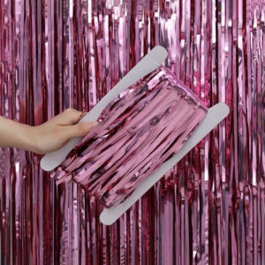 Rainbow Metallic Foil Fringe Curtain Kit Rainbow Tinsel Streamers Perfect For Birthday Wedding