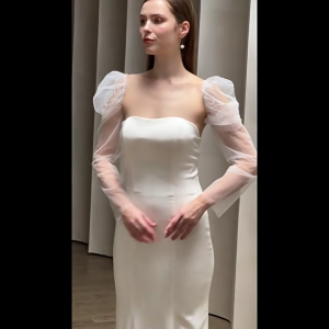 Sheer Gloves with Seethrough Design Bridal Shower Arm Sleeves for Special Occasion Wedding and Evening Party Accessory