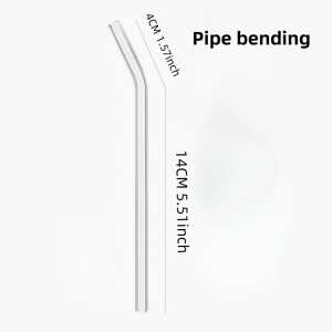 Reusable Glass Straw Straight/Elbow Transparent Straw High Temperature Stirring Rod Goblet Drinking Tube