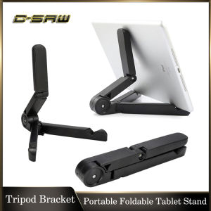 C-SAW Universal Foldable Tablet CellPhone Stand Holder Portable Adjustable Desktop Mount Stand Tripod Bracket Table Desk Support for iPhone iPad Mini 1 2 3 4 Air Pro