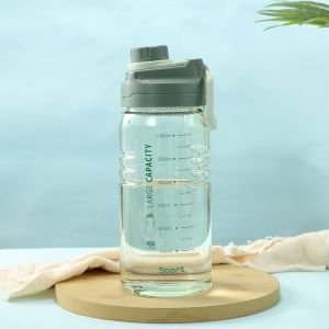 【COD】1.5L Extra-large Capacity Portable Sports Water Bottle with Scale Marker and Carry Handle on-go Trip Leak-proof Outdoor Gym Fitness Drink Cup