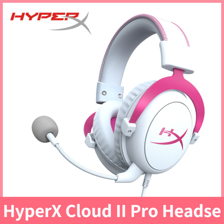 Original HyperX Cloud II Pink Gaming Headset with 7.1 Surround Sound Detachable Noise cancelling Microphone Lazada