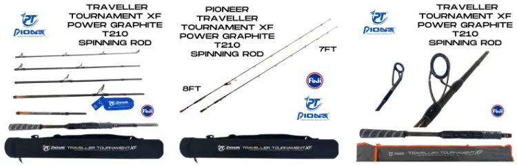 Pioneer Traveller Tournament XF Power Graphite T210 7ft 8ft Fishing Travel  Rod