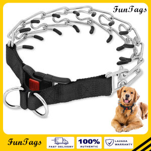 Dog Prong Collar Dog Pinch Training Collar with Quick Release Snap Buckle for Medium Large Dogs