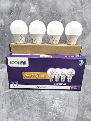 LAMPU BOHLAM LED BULB ECOLINK PAKET / ECOLINK PAKET LED BULB GARANSI 5W 6W 7W 8W 9W 10W 11W