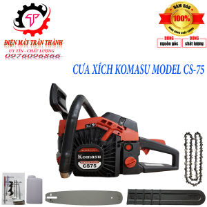 Máy cưa xích xăng Komasu CS-75 động cơ 2 thì 60CC công suất 4kW/2.4PS bảo hành 12 tháng