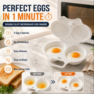 Double Layer Egg Steamer Microwave Safe Egg Cooker Heat Resistant Steamed Egg Maker 2 Tier Egg Steamer Kitchen Gadgets