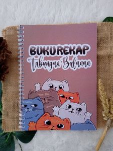 BUKU REKAP TABUNGAN BULANAN KARTUN UK A5 JILID SPIRAL ISI 100 HALAMAN NON-CUSTOM