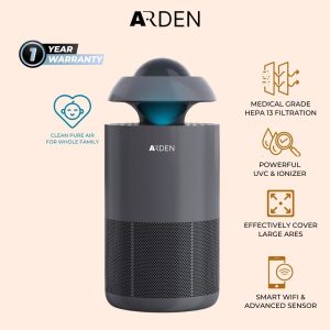 Arden Air Purifier - HEPA Filter Powerful UVC & Ionizer Large cover areas Smart Wifi & Advanced sensor (AAP 300)