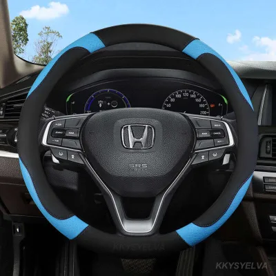 Honda 38cm Leather Car Steering Cover Odorless No Smell Accord Civic City Stream Jazz CRV BRV HRV Wheel Covers