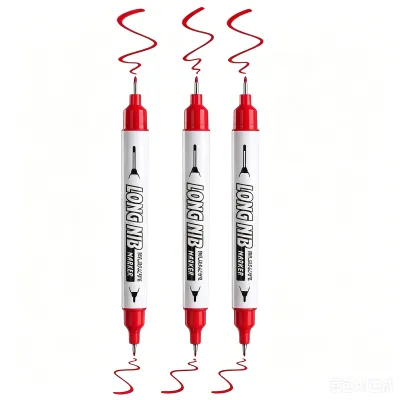 6Pcs/Set 20m Deep Hole Long Nib Head Markers For Metal Perforating Pen Waterproof Bathroom Woodworking Decoration Multi-Purpose