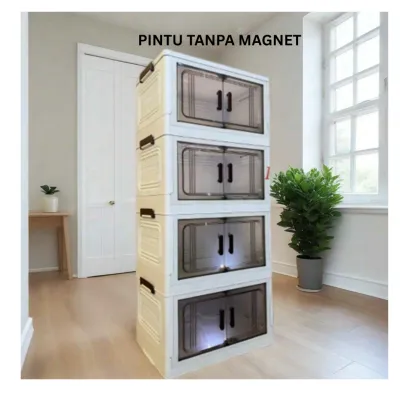 Hangyan Lemari Plastik Lipat Premium Lemari Plastik Lemari Lipat Baby Care Lemari Pakaian Minimalis