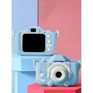 -CLUBLU- Máy Ảnh Kỹ Thuật Số Mini Mèo Camera-007 Cute Có Thể Sạc Lại Chống Sốc Cao Cấp Cho Bé