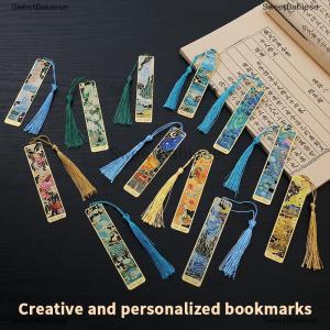 [COD] SweetBabiese ที่คั่นหนังสือโลหะลายดอกไม้ย้อนยุค1ชิ้นที่คั่นหนังสือสีบรอนซ์กลวงพร้อมพู่เครื่องเขียนของขวัญสำหรับหนังสือสโมสรผู้อ่าน