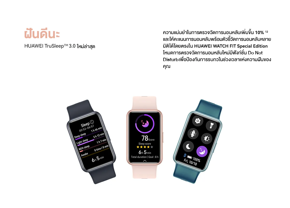 HUAWEI WATCH FIT Special Edition  ระบบติดตาม Built-in GPS