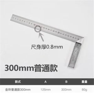 Aluminum Alloy Square Right Ruler Angle 90 Turning Ruler Woodworking Measuring Tool Gauge Angle Square Ruler 250-600mm