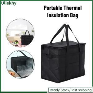 Uliekhy【Ready Stock】Portable Large Insulated Delivery Bag Thermal Food Delivery Bag Catering Grocery Food Bag