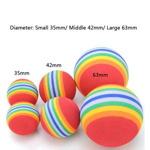 Pet Puppy Cat Toy Ball Rainbow Chewing Interactive Ball Teething Toy