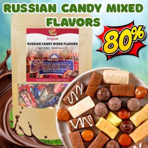 RUSSIAN CANDY MIXED FLAVORS 【Rich and Sweet】 Russian Flavor Casual Big Gift Bag Mixed Toffee Candy Chocolate Gift Box Wholesome Flavors Party Share Healthy Chocolate