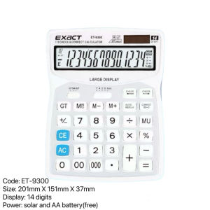 Big display calculator for store computer 14 digits electronic calculator solar and battery poweroriginal calculator for business big calculator for accounting financial calculator dual power supply calculator office supplies school supplies heavy duty