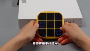 Tic-Tac-Toe Bolt Game 4-in-1 Handheld Puzzle Games Console Electronic Tic-Tac-Toe Game for Educational and Memory Growth Portable Travel Games for Car Ride Board Games for Kids and Adults (Cyan)