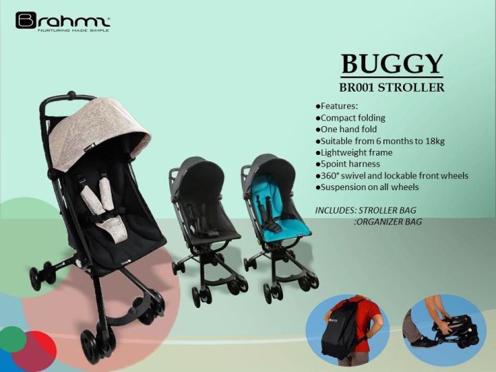 BRAMHZ BR001 BUGGY STROLLER COMPACT FOLDING CAVIN SIZEEASY OPEN