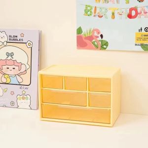 Sanrio Kuromi Cinnamoroll My Melody 9 Grids Multi-layer Drawer Storage Box Cartoon Desktop Multifunc Desktop Stationery Organizer