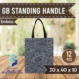 Goodie Bag PREMIUM TEBAL Standing Handle EMBOSS 30 x 40 Tas Spunbond Tali EMBOSS