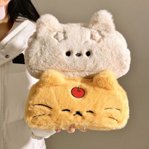 GIORGIONE Kawaii Cartoon Pencil Case Cute Funny Cat Stationery Storage Bag Back To School Fluffy Cat Printed Pencil Case Student Use