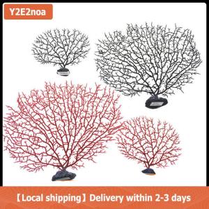 【Local shipping】 Tree Shape Aquarium Decoration Decor Sea Iron Tree Plastic Coral Decor Plants