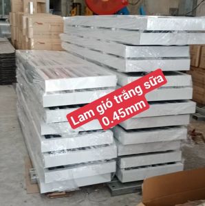 Lam Gió (Louver) Tôn Mạ Màu Trắng Sữa - Độ Dày Lam Gió 0.45mm- Đơn Giá / 1 Khung