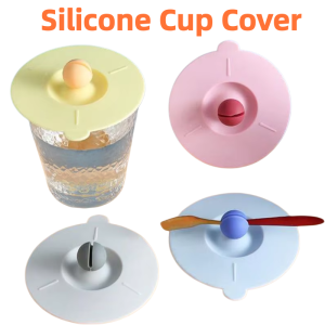 Silicone Cup Cover Heat Resistant Sealed Cap Leakproof Cups Lid Silicone Adsorption Cup Lid Universal Cup Lid